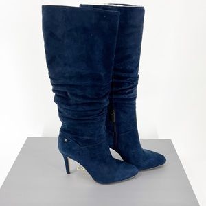 NWB Louise Et Cie Sallie Boots BLUE SUEDE SIZE 10 EUC